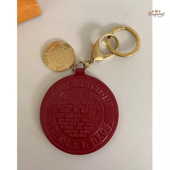 Authentic LOUIS VUITTON Red Gold Trunks & Bags Key Chain Bag Charms - Picture 3 of 12